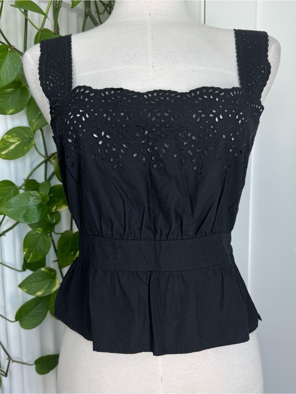 Miu Miu Cotton Eyelet Blouse - Size 44